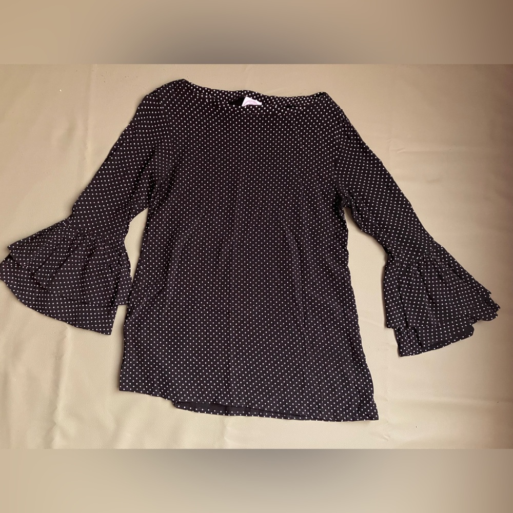 Anthropologie Muche et Muchette Boho Ruffle Tiered Bell Sleeve Tunic Top OS